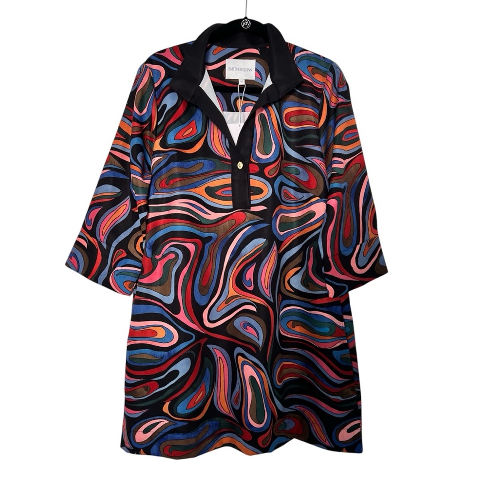 Show Stopper Color Swirl Shift Dress